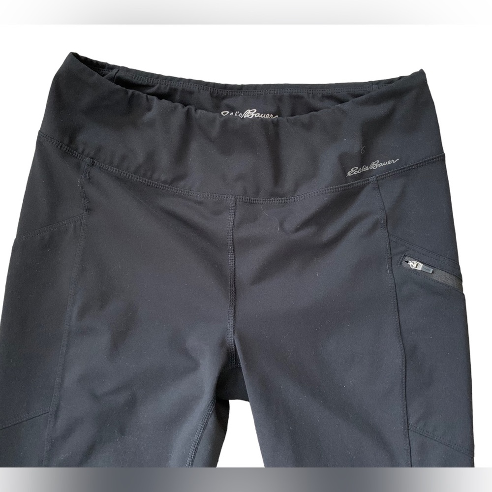 Eddie Bauer High Rise Black Capri Leggings Women's Size Medium
